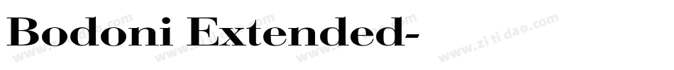 Bodoni Extended字体转换